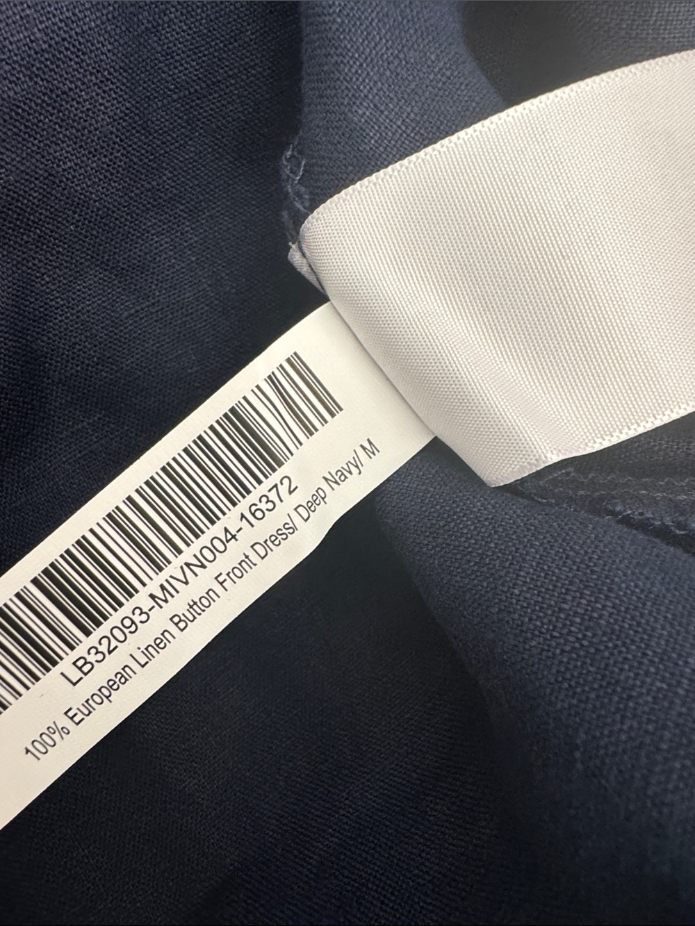 Quince 100% European Linen Button Front Dress in Deep Navy Size: M - Picture 7 of 8